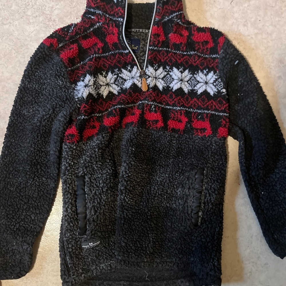 Simply southern fuzzy pullover